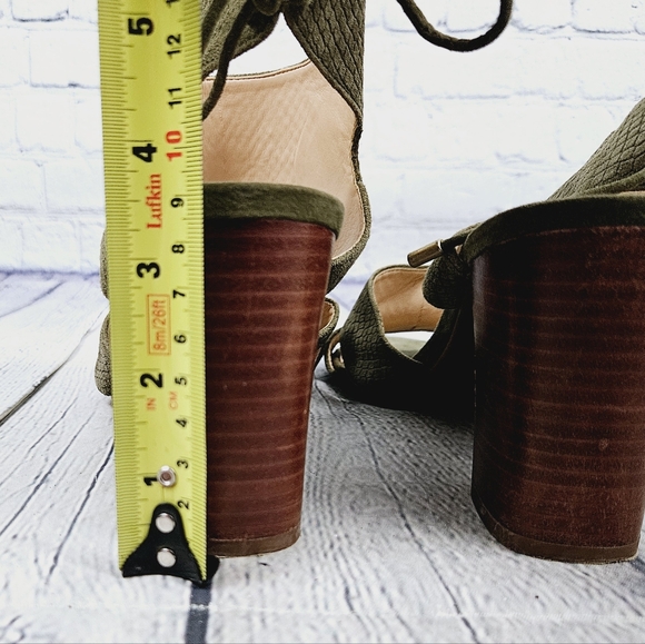 FRANCO SARTO | Gem suede leather strappy open toe lace-up heeled sandals - Picture 6 of 10